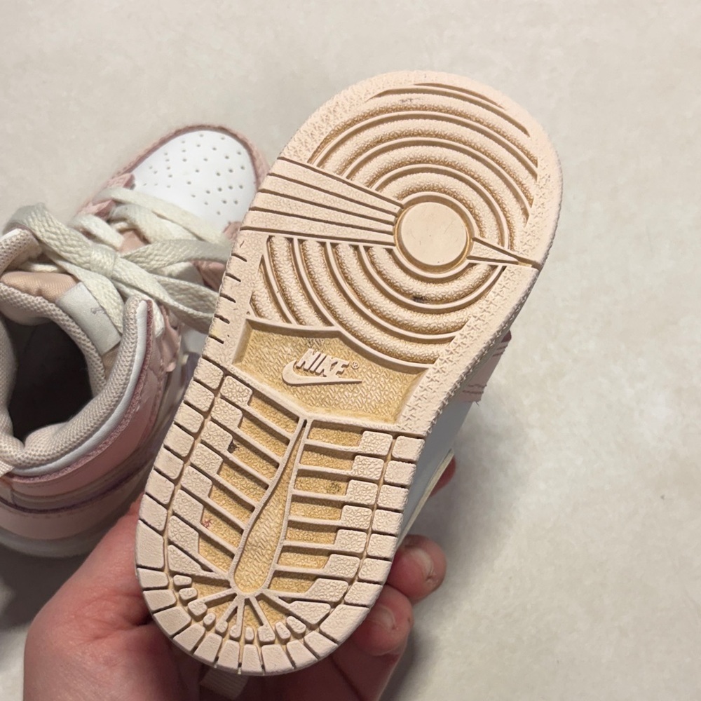 Nike Kids Light Pink and White Sneakers - Picture 6 of 7